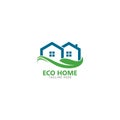 Eco home logo vector icon illustration Royalty Free Stock Photo