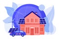 Eco house concept vector illustration. Royalty Free Stock Photo