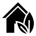 Eco house icon, simple style