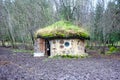 Eco house made with natural materials in Estonia with donkey