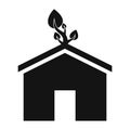 Eco house simple icon