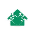 Eco House Vector Logo design.