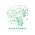 Eco hydrogen green gradient concept icon Royalty Free Stock Photo