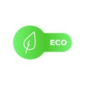 Eco icon green leaf vector illustration isolated Royalty Free Stock Photo