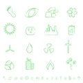 Eco Icon Set Royalty Free Stock Photo