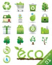 Eco icon set Royalty Free Stock Photo