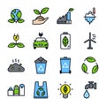 ECO icon set,Energy recycling icon,Vector. Royalty Free Stock Photo