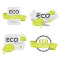 Eco icons, labels set. Organic tags. Natural product elements. L Royalty Free Stock Photo