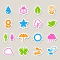 Eco icons set. Royalty Free Stock Photo