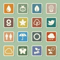 Eco icons set. Royalty Free Stock Photo