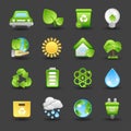Eco icons set Royalty Free Stock Photo
