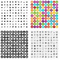 100 eco icons set vector variant Royalty Free Stock Photo