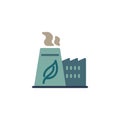 ECO industrial factory flat icon Royalty Free Stock Photo