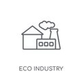 eco Industry linear icon. Modern outline eco Industry logo conce