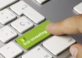Eco-investing - Inscription on Green Keyboard Key Royalty Free Stock Photo
