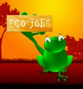 Eco Jobs Shows Green Career 3d Illustration