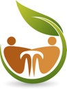 Eco kidney care logo Royalty Free Stock Photo