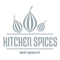 Eco kitchen spice logo, simple gray style