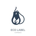 eco label icon in trendy design style. eco label icon isolated on white background. eco label vector icon simple and modern flat Royalty Free Stock Photo