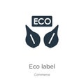 Eco label icon vector. Trendy flat eco label icon from commerce collection isolated on white background. Vector illustration can Royalty Free Stock Photo