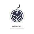 eco label icon on white background. Simple element illustration from Commerce concept Royalty Free Stock Photo