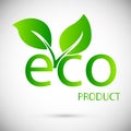 Eco label or logo. Set of healthy natural, organic product badges. Vector Royalty Free Stock Photo