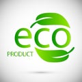 Eco label or logo. Set of healthy natural, organic product badges. Vector Royalty Free Stock Photo