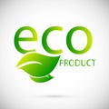 Eco label or logo. Set of healthy natural, organic product badges. Vector Royalty Free Stock Photo