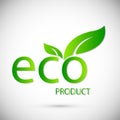 Eco label or logo. Set of healthy natural, organic product badges. Vector Royalty Free Stock Photo