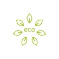 Eco label. Natural stamp. Premium quality, locally grown, healthy food natural products Royalty Free Stock Photo