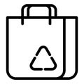 Eco label pack icon, outline style