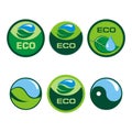 Eco labels with retro vintage design. Vector