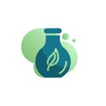 Eco laboratory flask icon vector Royalty Free Stock Photo