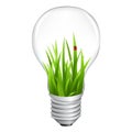Eco Lamp With Grass Royalty Free Stock Photo