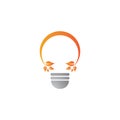 Eco Lamp logo template icon