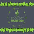 Eco leaf background concept. Vector illustratiob design Royalty Free Stock Photo