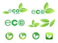 Eco leaf icon