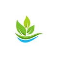 Eco leaf organic logo