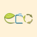 Eco lettering design. Vector illustration decorative design Royalty Free Stock Photo