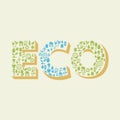 Eco lettering design. Vector illustration decorative design Royalty Free Stock Photo