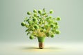 eco light bulb with leaf . environmental
