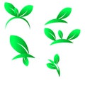 Eco Logo design isolated on white background Royalty Free Stock Photo