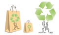 Eco logo on the paper bag