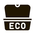 Eco Material Package For Street Food glyph icon