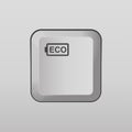 Eco mode keyboard button Royalty Free Stock Photo