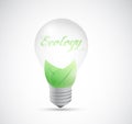 Eco natural energy light bulb illustration design Royalty Free Stock Photo