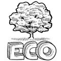 Eco or nature emblem