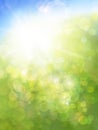 Eco nature / green and blue abstract defocused Royalty Free Stock Photo