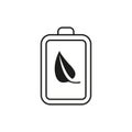 Eco nature leaf and battery icon