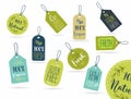 Eco organic labels set for Bio food Royalty Free Stock Photo